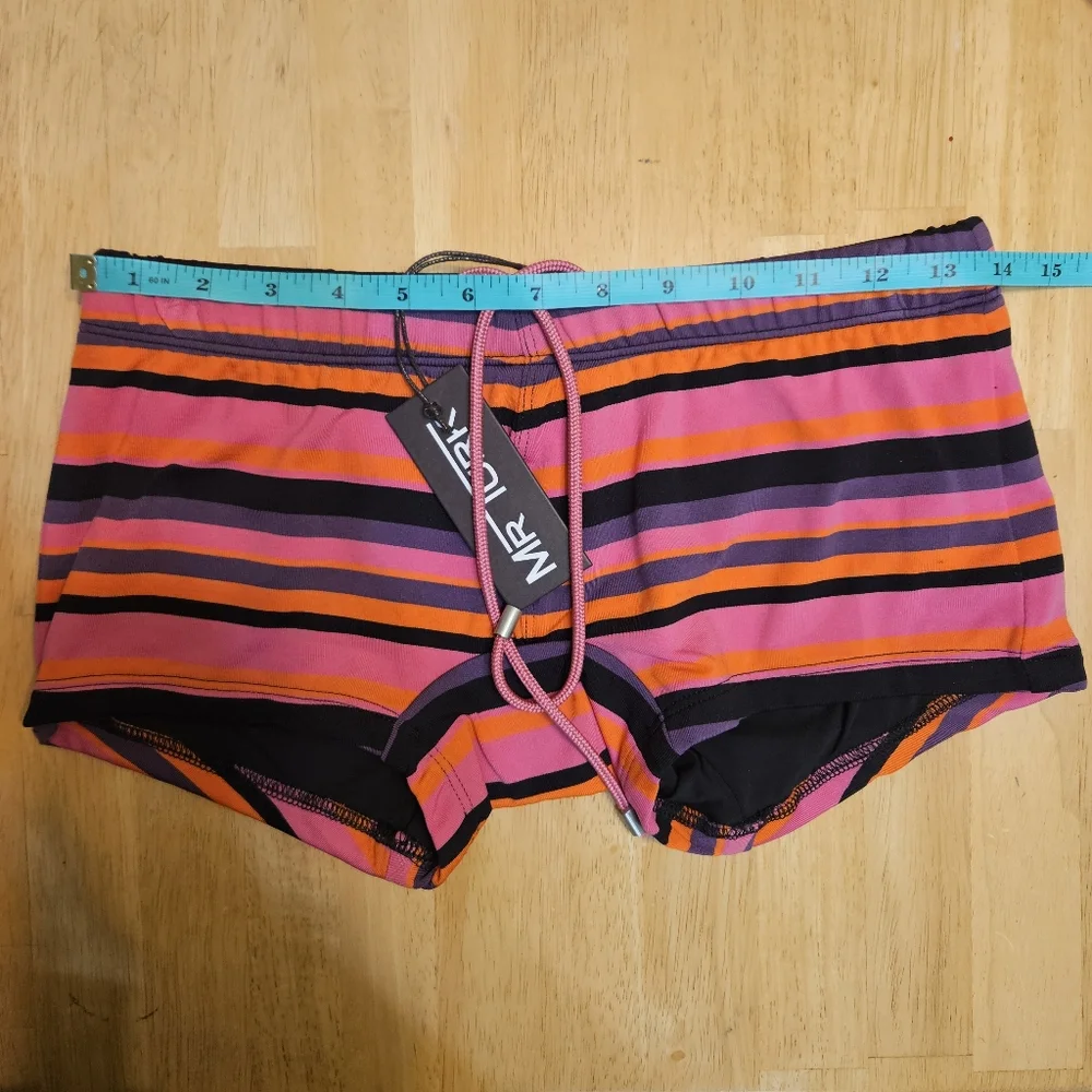 Mr. Turk Montego Bay Swim Trunk Multicolor Stripes Size Small - Picture 9 of 14